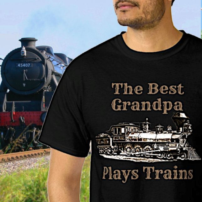 Camiseta Añadir nombre juega el abuelo del tren de vapor (Subido por el creador)