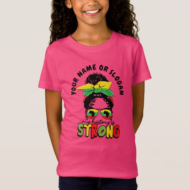 Camiseta Añadir nombre o texto, mi historial es fuerte en j (Anverso)