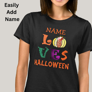 Camiseta Añadir nombre o título y TEXTO Calabaza AMOR Hallo