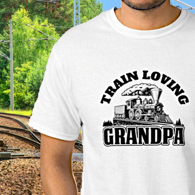 Camiseta Añadir NOMBRE / TEXTO - Abuelo del motor del tren  (Subido por el creador)
