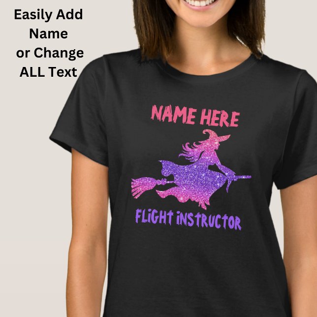 Camiseta Añadir nombre y texto Witch Flying Broomstick Hall (Subido por el creador)