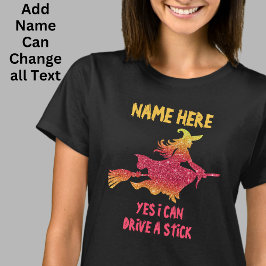 Camiseta Añadir nombre y texto Witch Flying Broomstick Hall