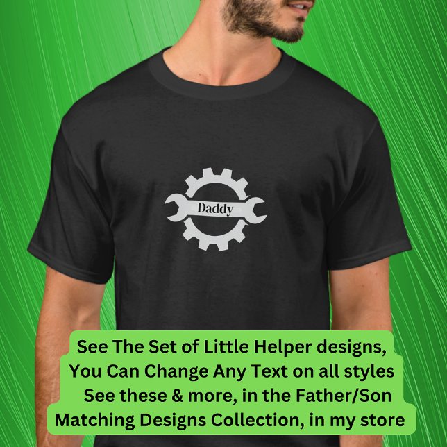 Camiseta Añadir nombres Papi Mami Wrench Gear Workshop Cami (Subido por el creador)