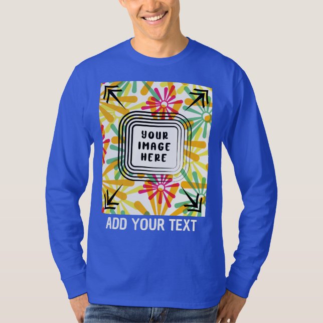 Camiseta Añadir Personalizable de texto y foto Personalizad (Anverso)