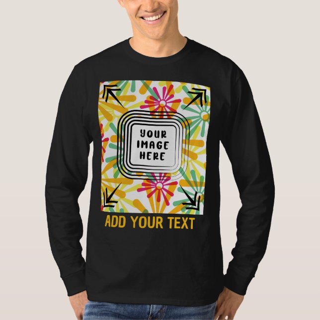 Camiseta Añadir Personalizable de texto y foto Personalizad (Anverso)