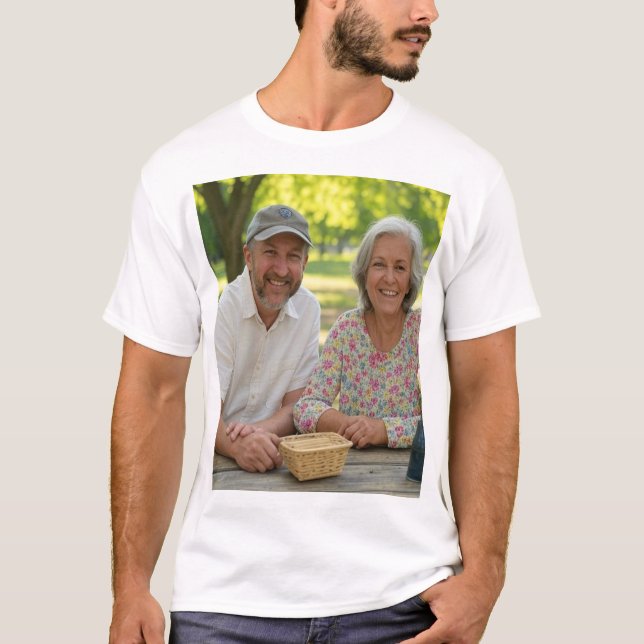 Camiseta Añadir Personalizar de foto retirado (Anverso)