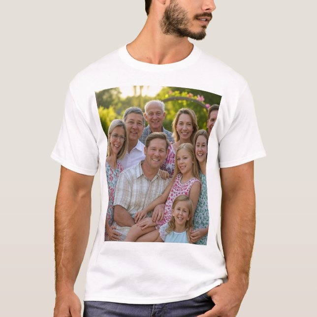 Camiseta Añadir Personalizar de fotografía de Reunión Famil (Anverso)