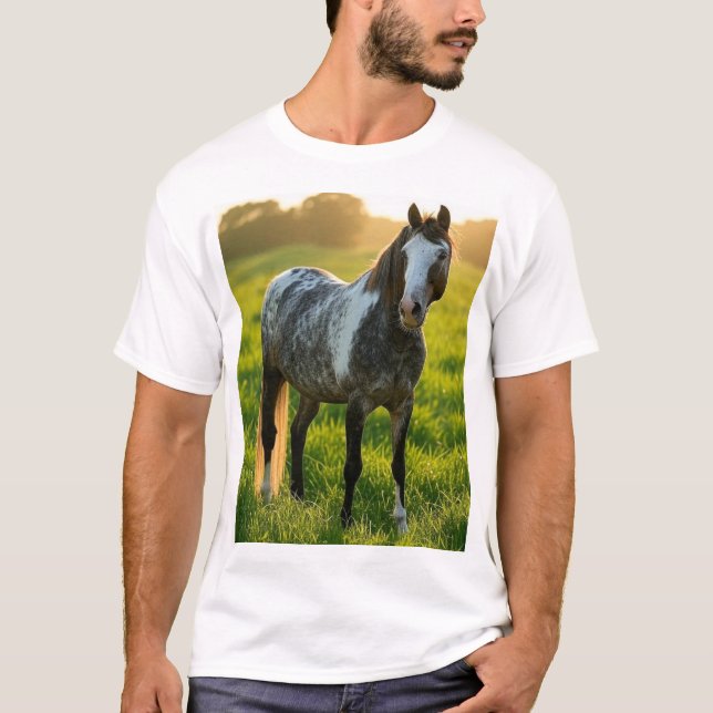 Camiseta Añadir Personalizar de fotos de caballos (Anverso)