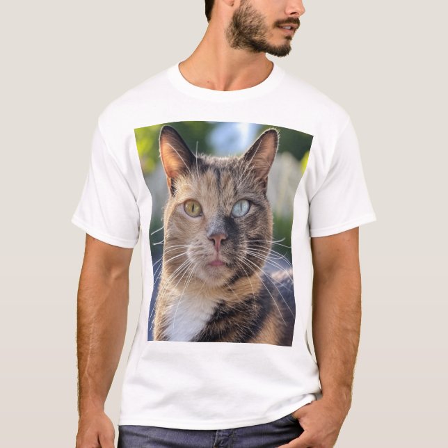 Camiseta Añadir Personalizar de fotos de gato (Anverso)