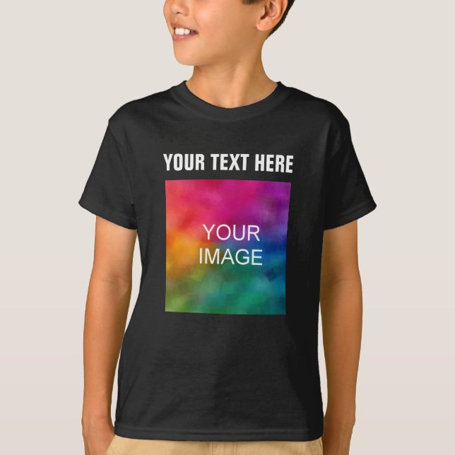 Camiseta Añadir plantilla de fotos de envío de texto Niños  (Anverso)