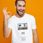 Camiseta Añadir promoción de fotos de Personalizado de logo<br><div class="desc">Añade tu logotipo con la camiseta de promoción de fotos y texto Personalizado. Inserte su logotipo y su foto y personalizar el texto,  el nombre de la empresa,  la dirección y la información de contacto. Promoción o entrega de negocios para sus clientes y socios comerciales.</div>
