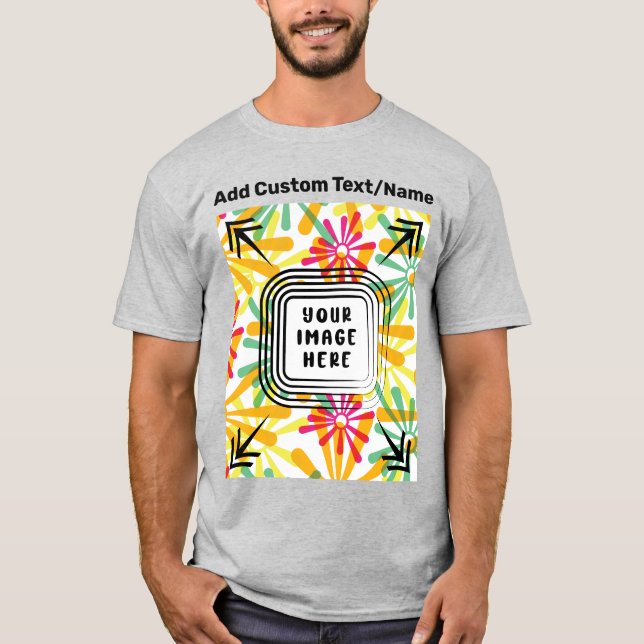 Camiseta Añadir su propia imagen fotográfica Texto de image (Anverso)