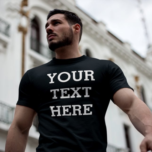 Camiseta Añadir su propio texto Personalizado aquí negro y  (Subido por el creador)