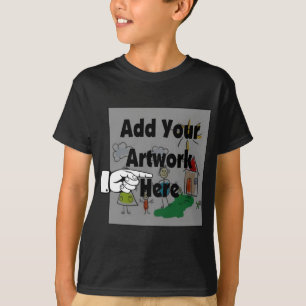 Camiseta Añadir su propio trabajo artístico o trabajo infan