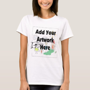 Camiseta Añadir su propio trabajo artístico o trabajo infan