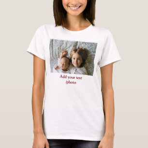 CAMISETA AÑADIR SUS NAVIDADES DE TEXTO FOTOGRÁFICO