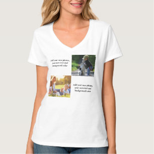 Camiseta Añadir sus propias fotos, texto y lanzamiento de f