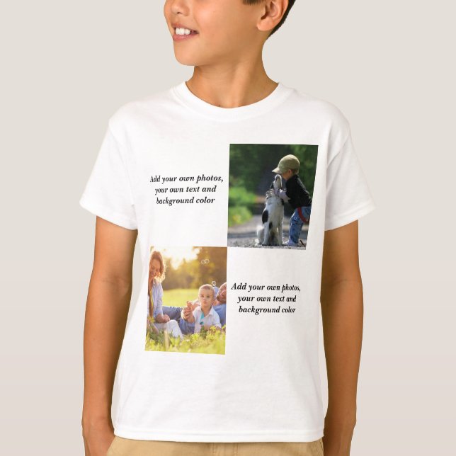 Camiseta Añadir sus propias fotos, texto y lanzamiento de f (Anverso)