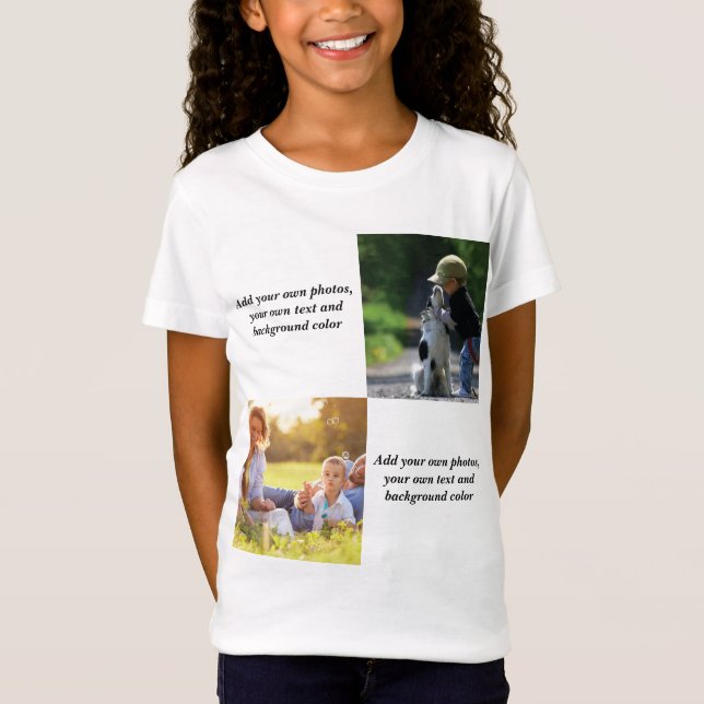 Camiseta Añadir sus propias fotos, texto y lanzamiento de f (Anverso)