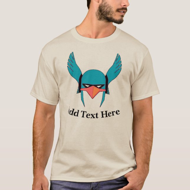 Camiseta Añadir texto al comical Birdman (Anverso)