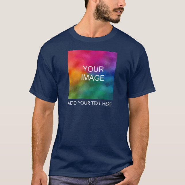 Camiseta Añadir tu imagen de texto imagen de negocios foto  (Anverso)