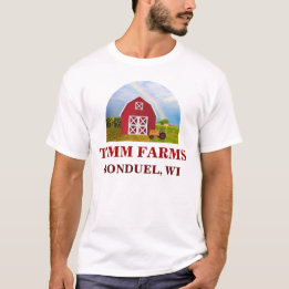 Camiseta Añadir tu nombre al bar rojo con cielo azul