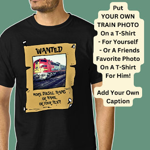 Camiseta Añadir tu nombre Imagen de texto Foto de tren busc
