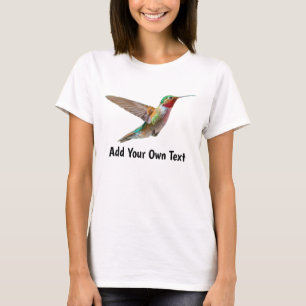 Camiseta Añadir tu propio Hummingbird de texto