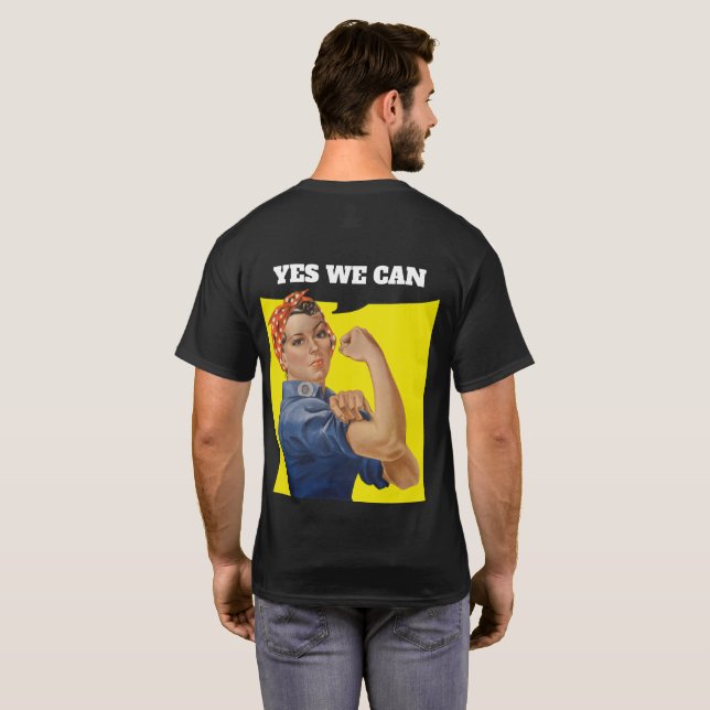 Camiseta Añadir tu propio texto Rosie the Riveter Personali (Reverso completo)