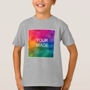 Camiseta Añadir tu texto subir fotos niños niños mangas cor