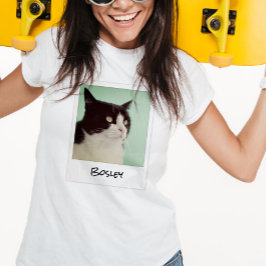 Camiseta Añadir un marco de cámara instantáneo retro fotogr