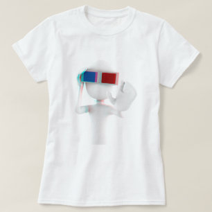 Camiseta anáglifo del hombre 3d
