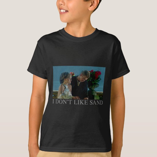 Camiseta Anakin &amp; Padme Movie Ster I Don't Like Sand  (Anverso)