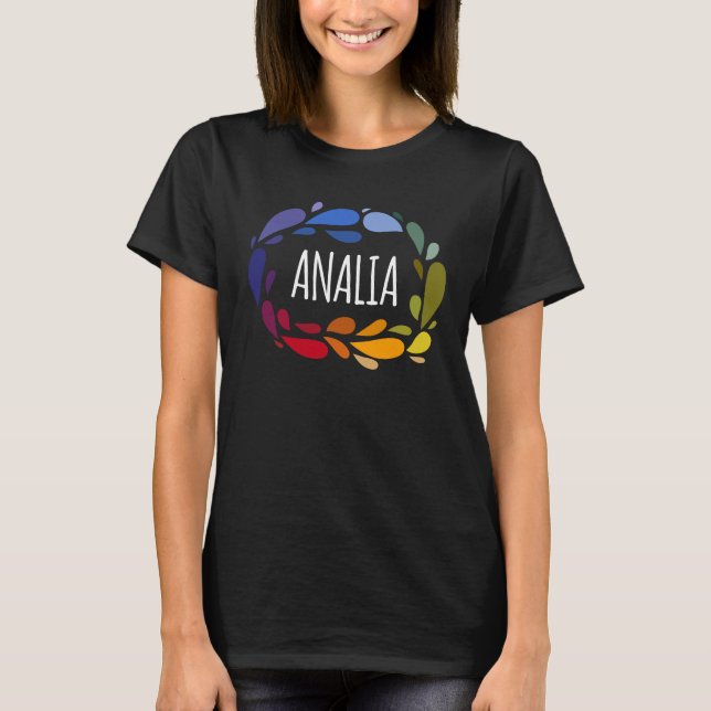 Camiseta Analia - Nombres de la hija de esposa y Chica (Anverso)