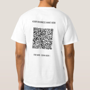 Camiseta Análisis de código QR y Personalizado de texto de