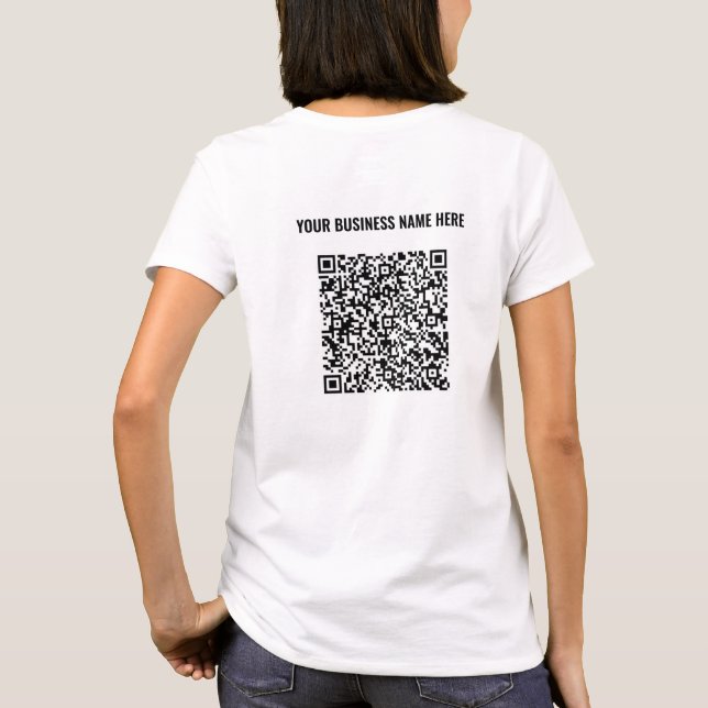 Camiseta Análisis de código QR y Personalizado de texto de  (Reverso)