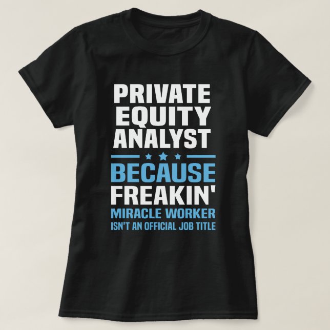 Camiseta Analista de acciones privadas (Diseño del anverso)