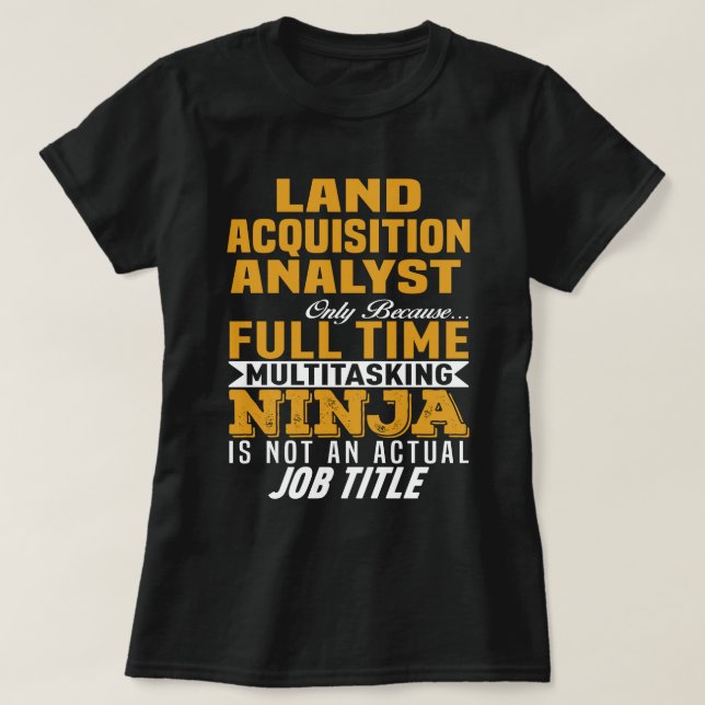Camiseta Analista de Adquisición de Tierras (Diseño del anverso)