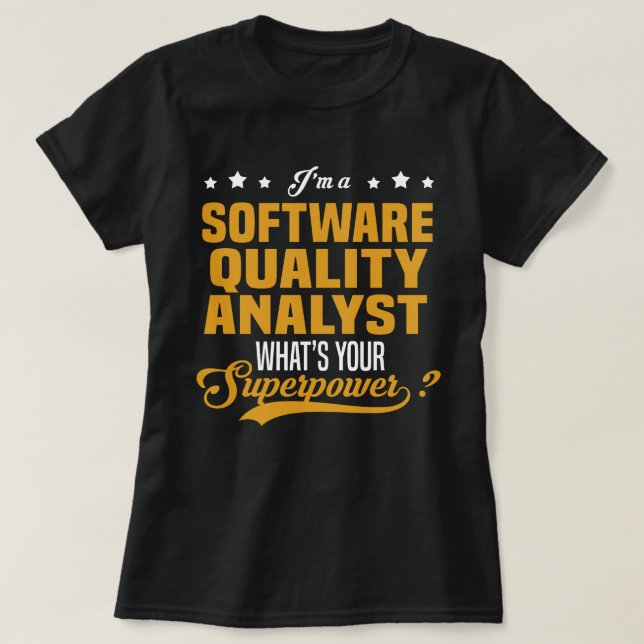 Camiseta Analista de calidad de software (Diseño del anverso)