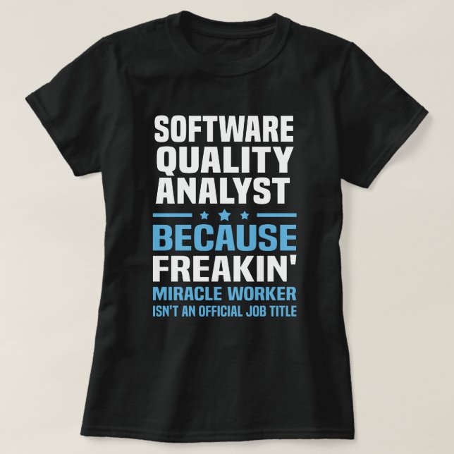 Camiseta Analista de calidad de software (Diseño del anverso)