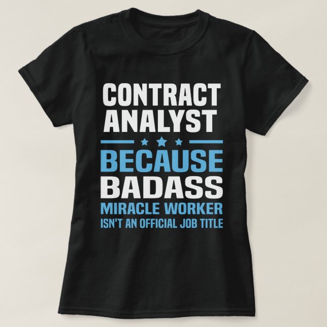 Camiseta Analista de Contratos (Diseño del anverso)