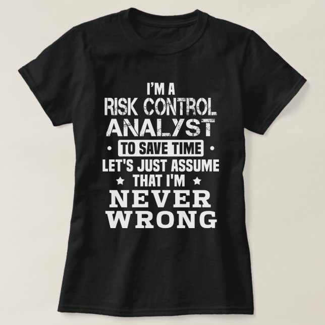 Camiseta Analista de Control de Riesgos (Diseño del anverso)