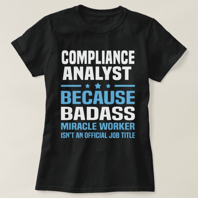 Camiseta Analista de cumplimiento (Diseño del anverso)