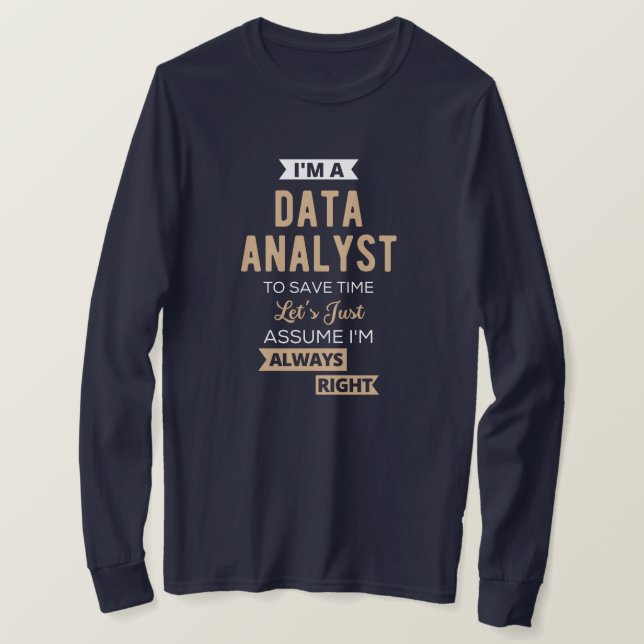 Camiseta Analista de datos (Anverso del diseño)