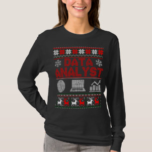 Camiseta Analista de datos de Navidades de hombros con suét