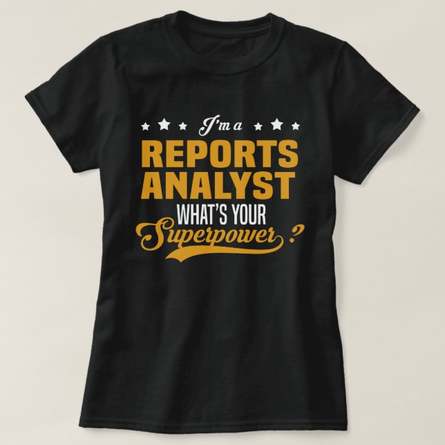 Camiseta Analista de informes (Diseño del anverso)