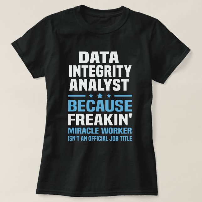 Camiseta Analista de integridad de datos (Diseño del anverso)
