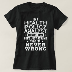 Camiseta Analista de políticas de salud