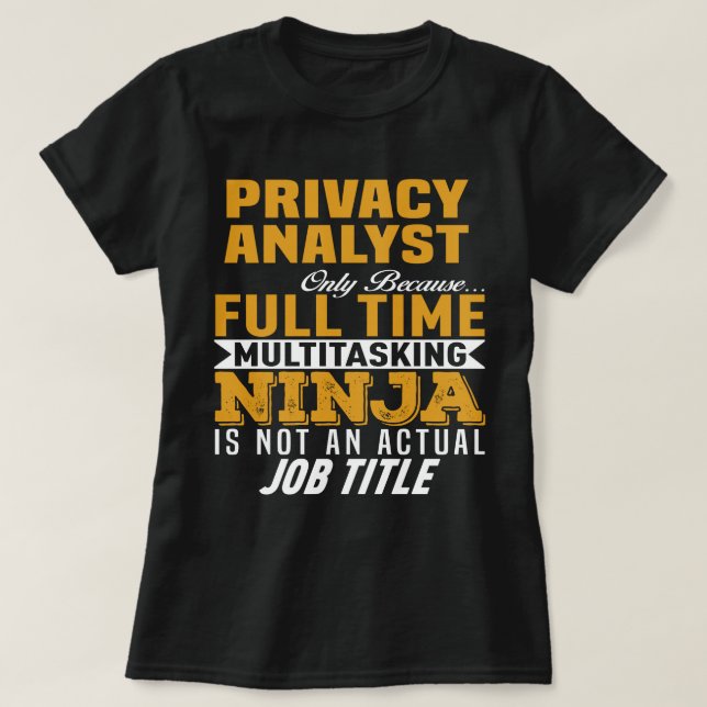 Camiseta Analista de privacidad (Diseño del anverso)