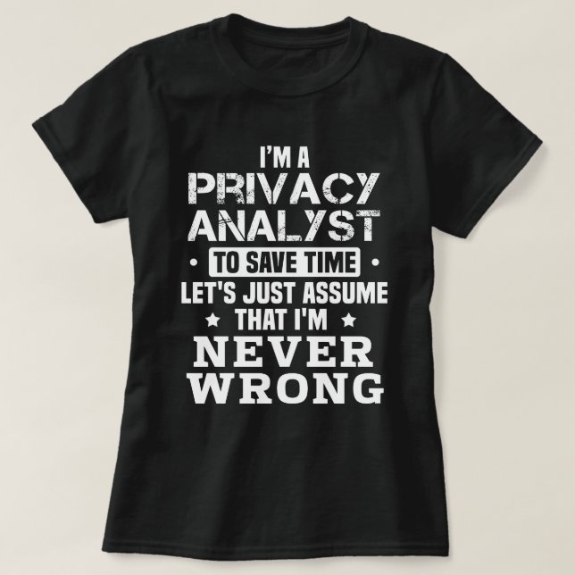 Camiseta Analista de privacidad (Diseño del anverso)